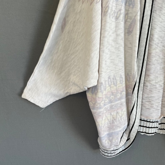 CASA LEE Size Small White Coccoon Bat Wing Open Front Cardigan Southwestern - Picture 4 of 8